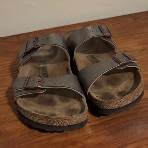 Birkenstock Metallic Copper Double Strap Sandals